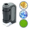 Мікроскоп дитячий світловий шкільний кишеньковий Carson MicroBrite Plus 60-120x Сірий + 12 шт розвиваючий ігровий біологічний набір для дослідів