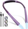 Лед лампа на шию для читання книги вʼязання уроків та блекаута Glocusent Upgrade Purple