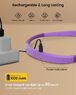 Лед лампа на шию для читання книги вʼязання уроків та блекаута Glocusent Upgrade Purple